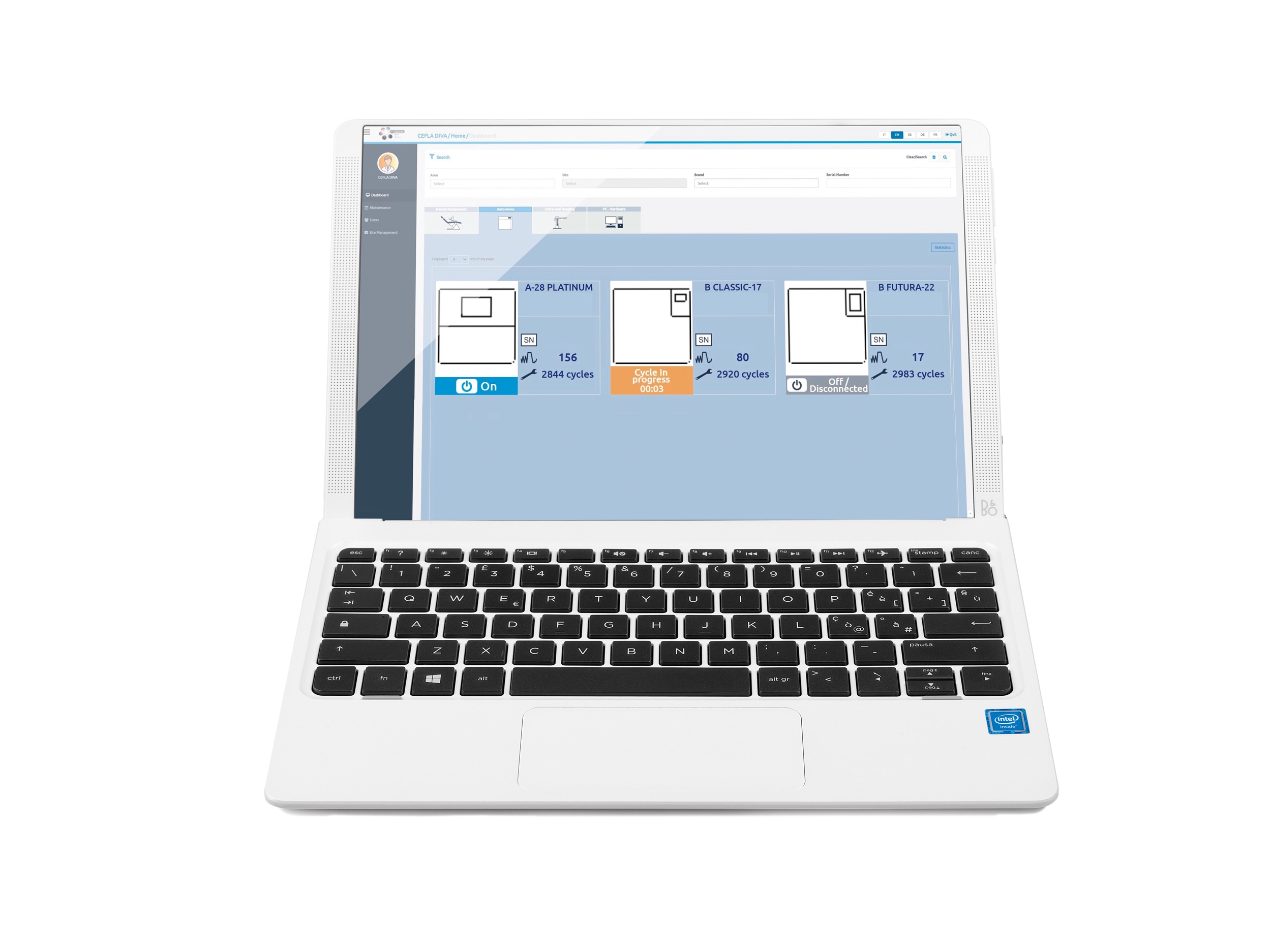 Logiciel de suivi connecté Di.V.A. MOCOM - cloud et Wi-Fi